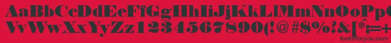 NortonRegularDb-Schriftart – Schwarze Schriften auf rotem Hintergrund