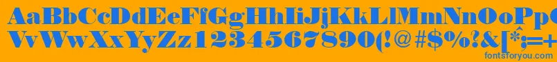 NortonRegularDb Font – Blue Fonts on Orange Background