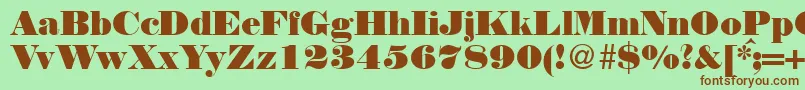 NortonRegularDb Font – Brown Fonts on Green Background