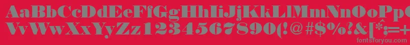 フォントNortonRegularDb – 赤い背景に灰色の文字