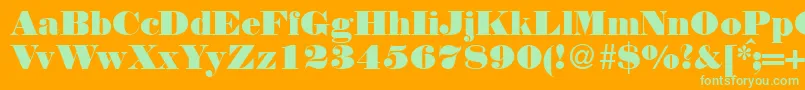 NortonRegularDb Font – Green Fonts on Orange Background