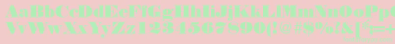 NortonRegularDb Font – Green Fonts on Pink Background