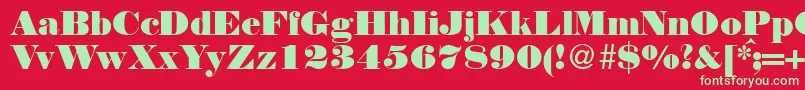 NortonRegularDb Font – Green Fonts on Red Background