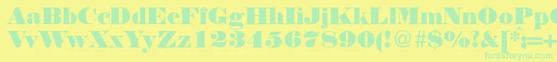 Więcej informacji o czcionce NortonRegularDb Czcionka NortonRegularDb – zielone czcionki na żółtym tle