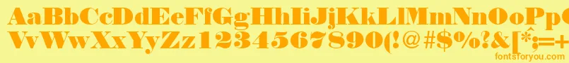 NortonRegularDb Font – Orange Fonts on Yellow Background