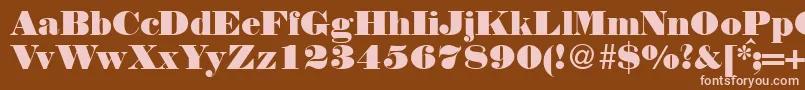 NortonRegularDb-Schriftart – Rosa Schriften auf braunem Hintergrund