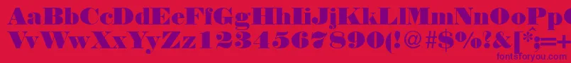 NortonRegularDb Font – Purple Fonts on Red Background