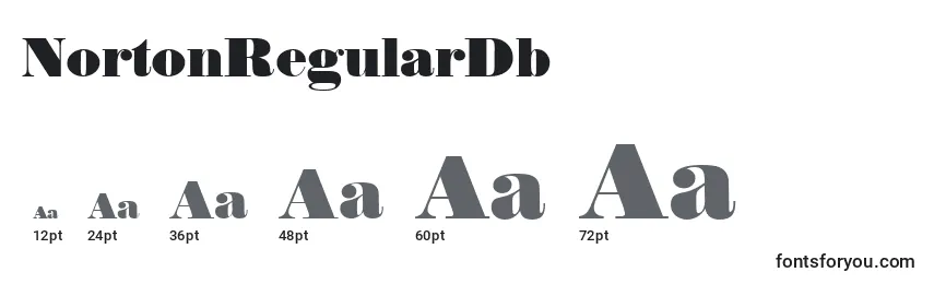 Größen der Schriftart NortonRegularDb