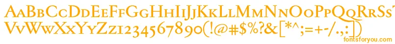 Jannontextmedsc Font – Orange Fonts on White Background