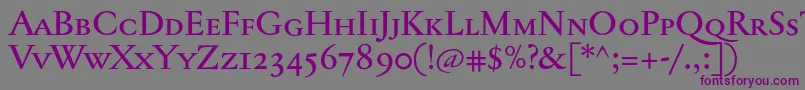 Jannontextmedsc Font – Purple Fonts on Gray Background