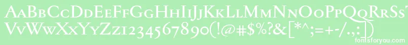 Jannontextmedsc Font – White Fonts on Green Background