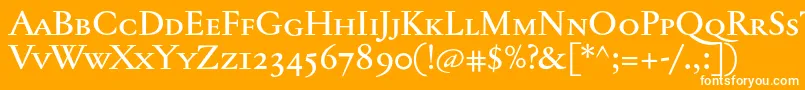 Jannontextmedsc Font – White Fonts on Orange Background