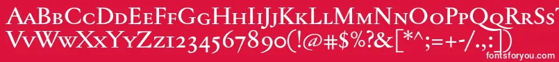 Jannontextmedsc Font – White Fonts on Red Background