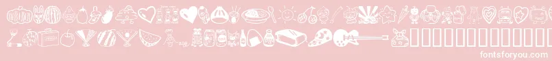 Sakabe Things01 Font – White Fonts on Pink Background