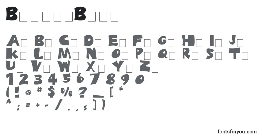Schriftart BladesBold – Alphabet, Zahlen, spezielle Symbole