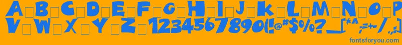 BladesBold Font – Blue Fonts on Orange Background