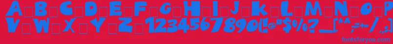 BladesBold Font – Blue Fonts on Red Background