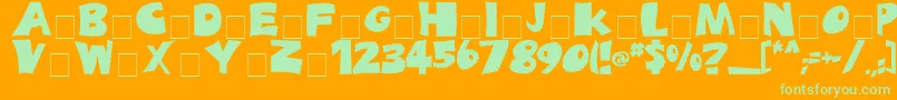 BladesBold Font – Green Fonts on Orange Background