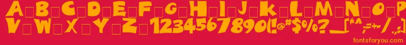 BladesBold Font – Orange Fonts on Red Background