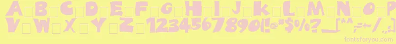BladesBold Font – Pink Fonts on Yellow Background