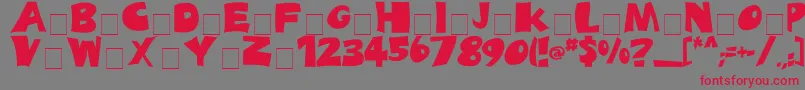 BladesBold Font – Red Fonts on Gray Background