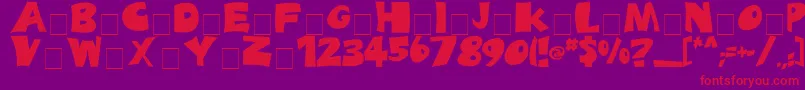 BladesBold Font – Red Fonts on Purple Background