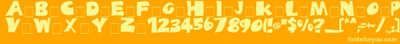 BladesBold Font – Yellow Fonts on Orange Background