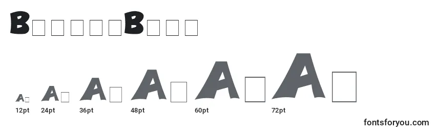 BladesBold Font Sizes