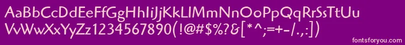 HighlanderItcBook Font – Pink Fonts on Purple Background