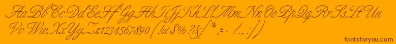 GeAlluring Font – Brown Fonts on Orange Background
