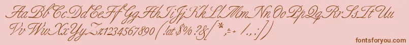 GeAlluring Font – Brown Fonts on Pink Background