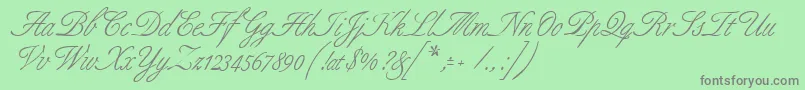 GeAlluring Font – Gray Fonts on Green Background