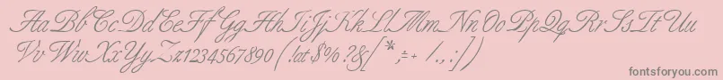 GeAlluring-Schriftart – Graue Schriften auf rosa Hintergrund