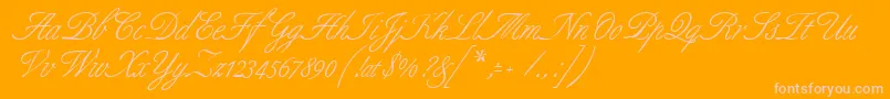 GeAlluring-Schriftart – Rosa Schriften auf orangefarbenem Hintergrund