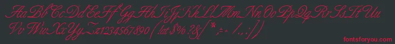 GeAlluring-Schriftart – Rote Schriften auf schwarzem Hintergrund