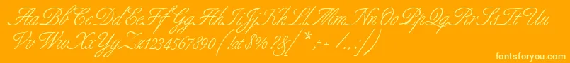 GeAlluring Font – Yellow Fonts on Orange Background