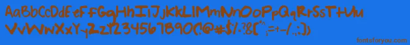 Brenoelle Font – Brown Fonts on Blue Background