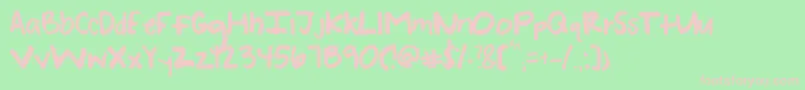 Brenoelle Font – Pink Fonts on Green Background