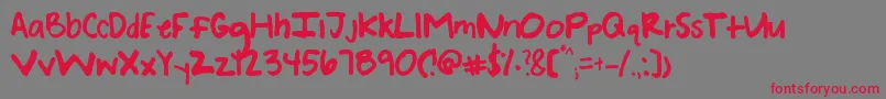 Brenoelle Font – Red Fonts on Gray Background