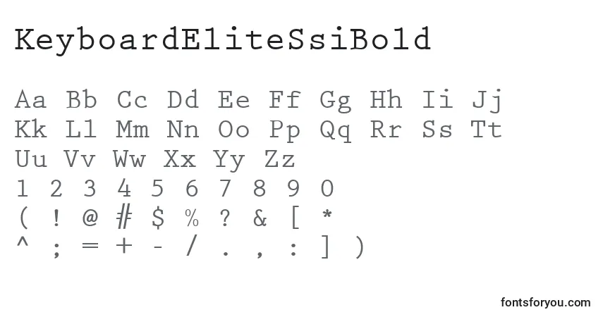 Police KeyboardEliteSsiBold - Alphabet, Chiffres, Caractères Spéciaux