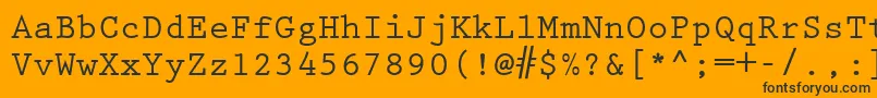 KeyboardEliteSsiBold Font – Black Fonts on Orange Background