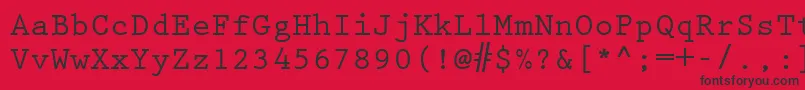 KeyboardEliteSsiBold Font – Black Fonts on Red Background
