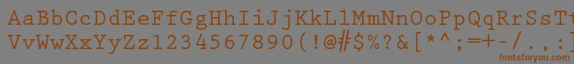 KeyboardEliteSsiBold Font – Brown Fonts on Gray Background