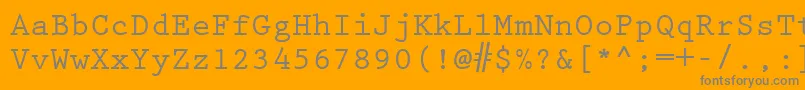 フォントKeyboardEliteSsiBold – オレンジの背景に灰色の文字