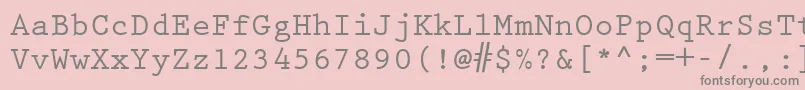 KeyboardEliteSsiBold Font – Gray Fonts on Pink Background
