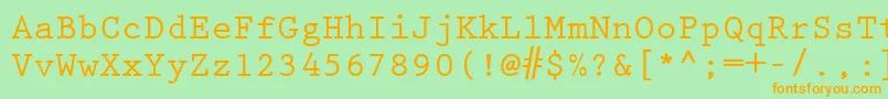 KeyboardEliteSsiBold Font – Orange Fonts on Green Background