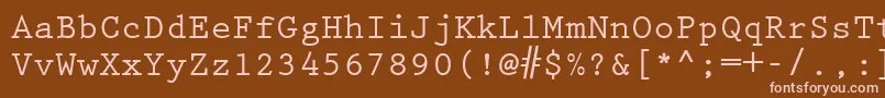 フォントKeyboardEliteSsiBold – 茶色の背景にピンクのフォント