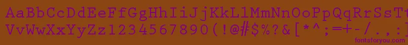 KeyboardEliteSsiBold Font – Purple Fonts on Brown Background