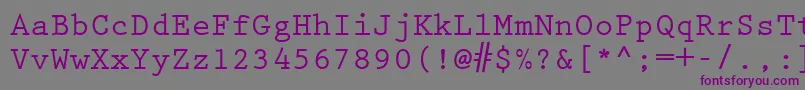KeyboardEliteSsiBold Font – Purple Fonts on Gray Background