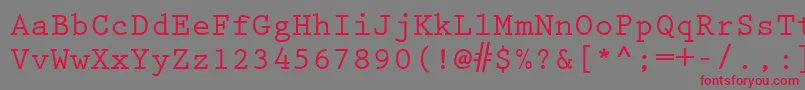 KeyboardEliteSsiBold Font – Red Fonts on Gray Background